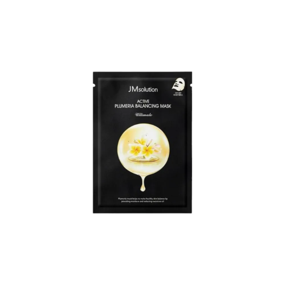 [JMSOLUTION] НАБОР Тканевая маска с экстрактом плюмерии БАЛАНСИРУЮЩАЯ Active Plumeria Balancing Mask Ultimate, 10 шт*35мл БК