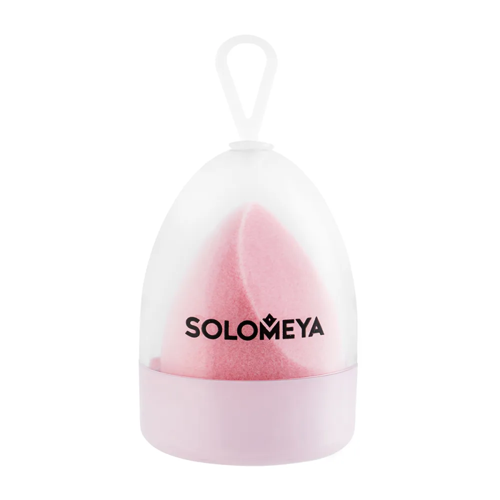 [SOLOMEYA] Спонж для макияжа вельветовый Персик Microfiber Velvet Sponge Peach, 1 шт