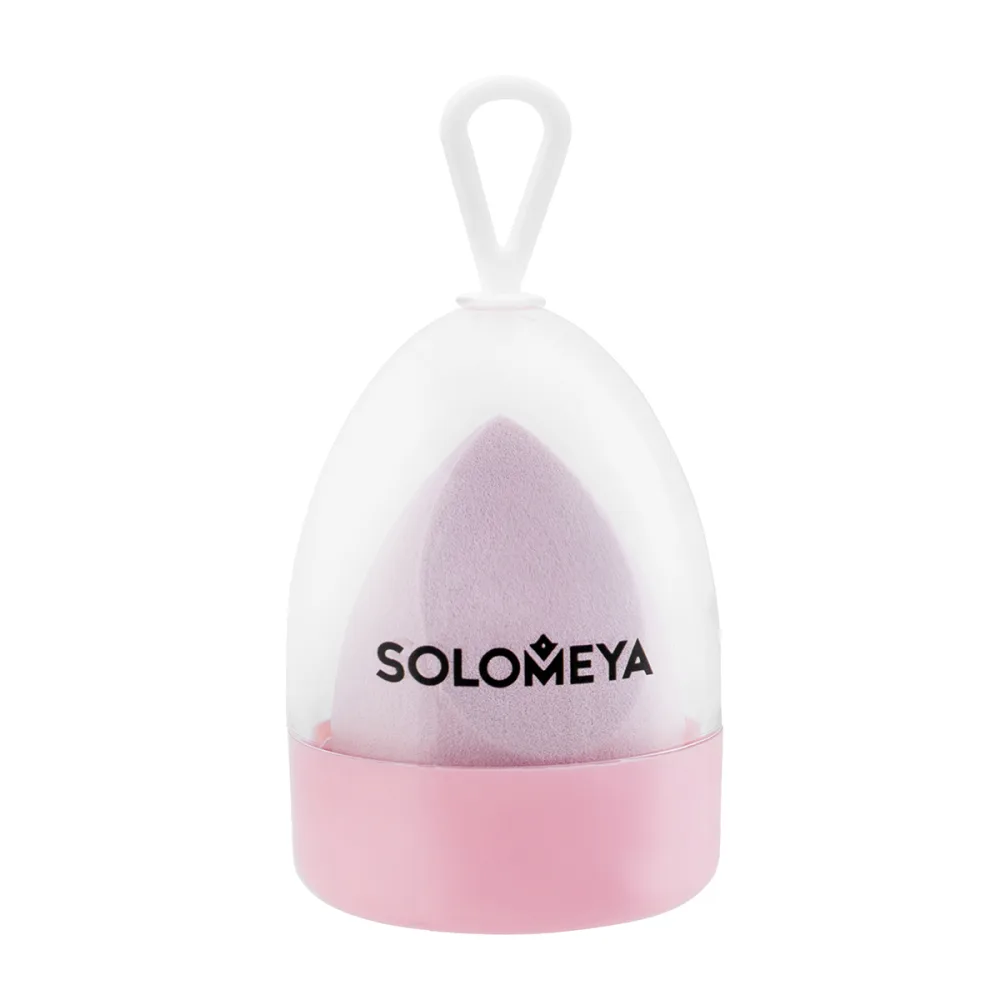 [SOLOMEYA] Спонж для макияжа со срезом Лиловый Flat End blending sponge Lilac, 1 шт