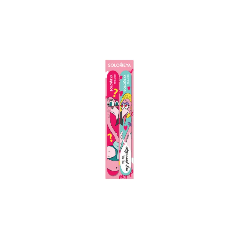 [SOLOMEYA] Пилки для ногтей You are my paradise Nail file kit 180/220 грит, 2 шт