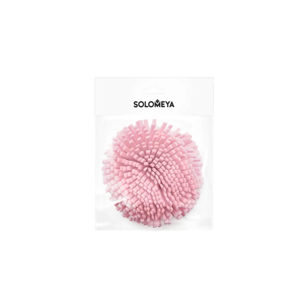 [SOLOMEYA] Мочалка-спонж для тела Розовая Bath Sponge Pink, 1 шт