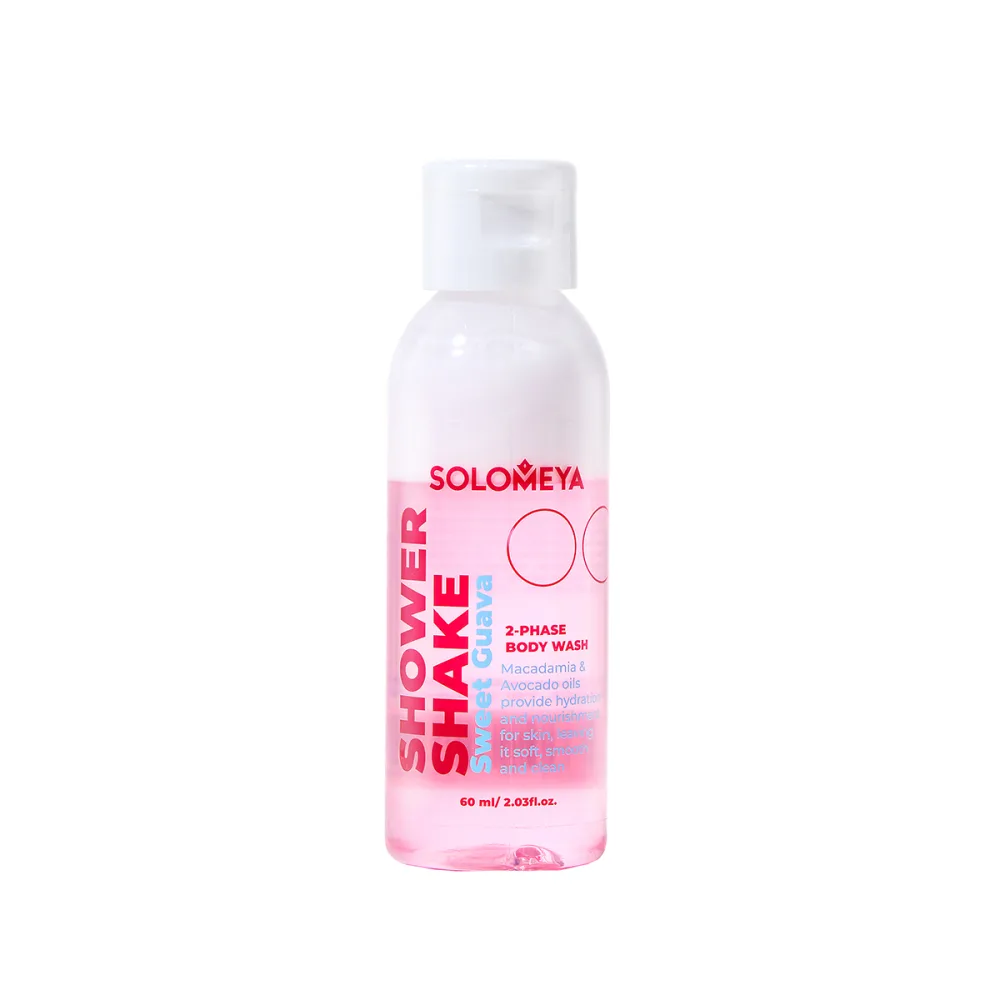 [SOLOMEYA] Гель-шейк для душа МИНИ Сладкая Гуава Shower shake Sweet Guava, 60 мл