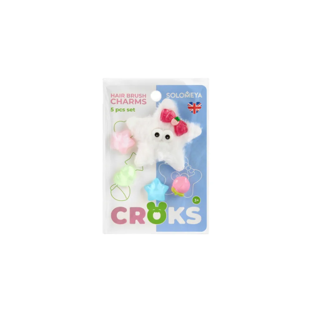 [SOLOMEYA] Набор украшений для расчески Пушистое настроение Set of charms for hair brush Fluffy mood, 1 уп БК
