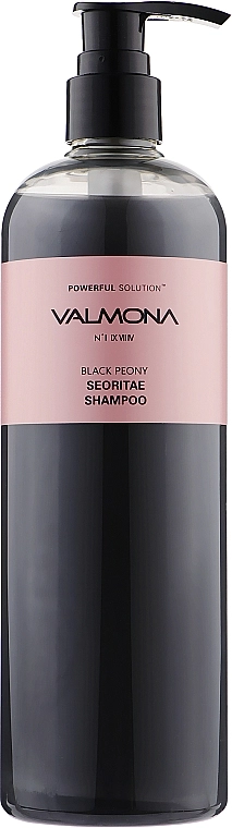 [VALMONA] Шампунь для волос ЧЕРНЫЙ ПИОН/БОБЫ Powerful Solution Black Peony Seoritae Shampoo, 480 мл