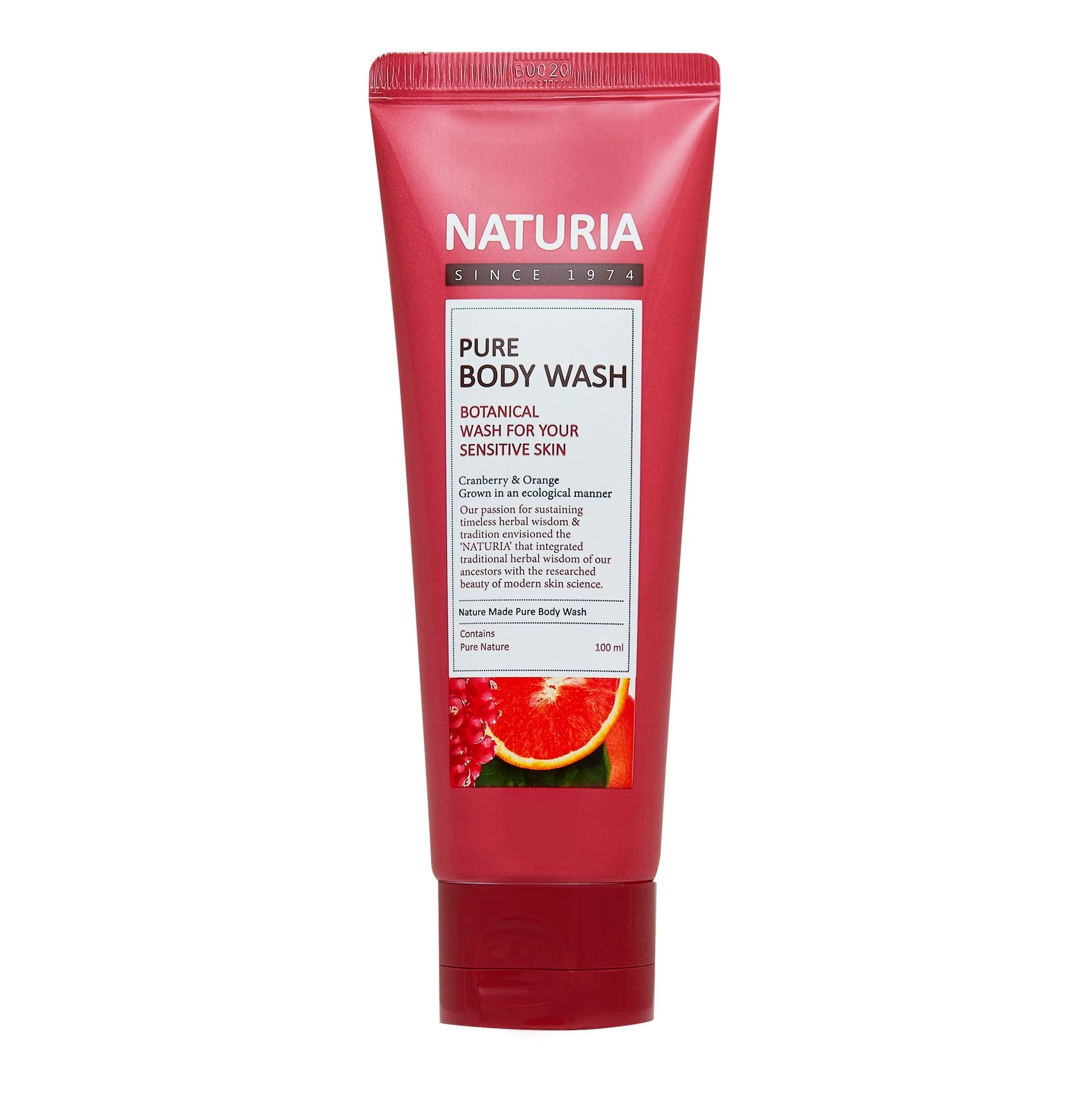 [NATURIA] Гель для душа КЛЮКВА/АПЕЛЬСИН Pure Body Wash (Cranberry & Orange), 100 мл