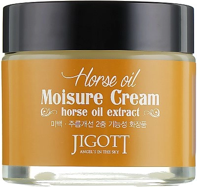 [JIGOTT] Крем для лица ЛОШАДИНЫЙ ЖИР HORSE OIL Moisture Cream, 70 мл