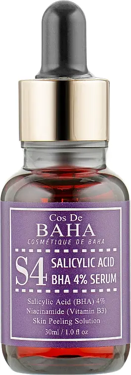 [COS DE BAHA] Сыворотка кислотная для проблемной кожи Salicylic Acid 4% Exfoliant Serum (S4), 30 мл