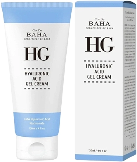 [COS DE BAHA] Крем-гель увлажняющий с гиалуроновой кислотой Hyaluronic Acid Gel Cream (HG120), 120 мл