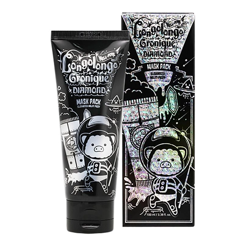 [Elizavecca] Маска-пленка для лица БРИЛЛИАНТОВАЯ Hell-pore longolongo gronique diamond mask pack, 100 мл