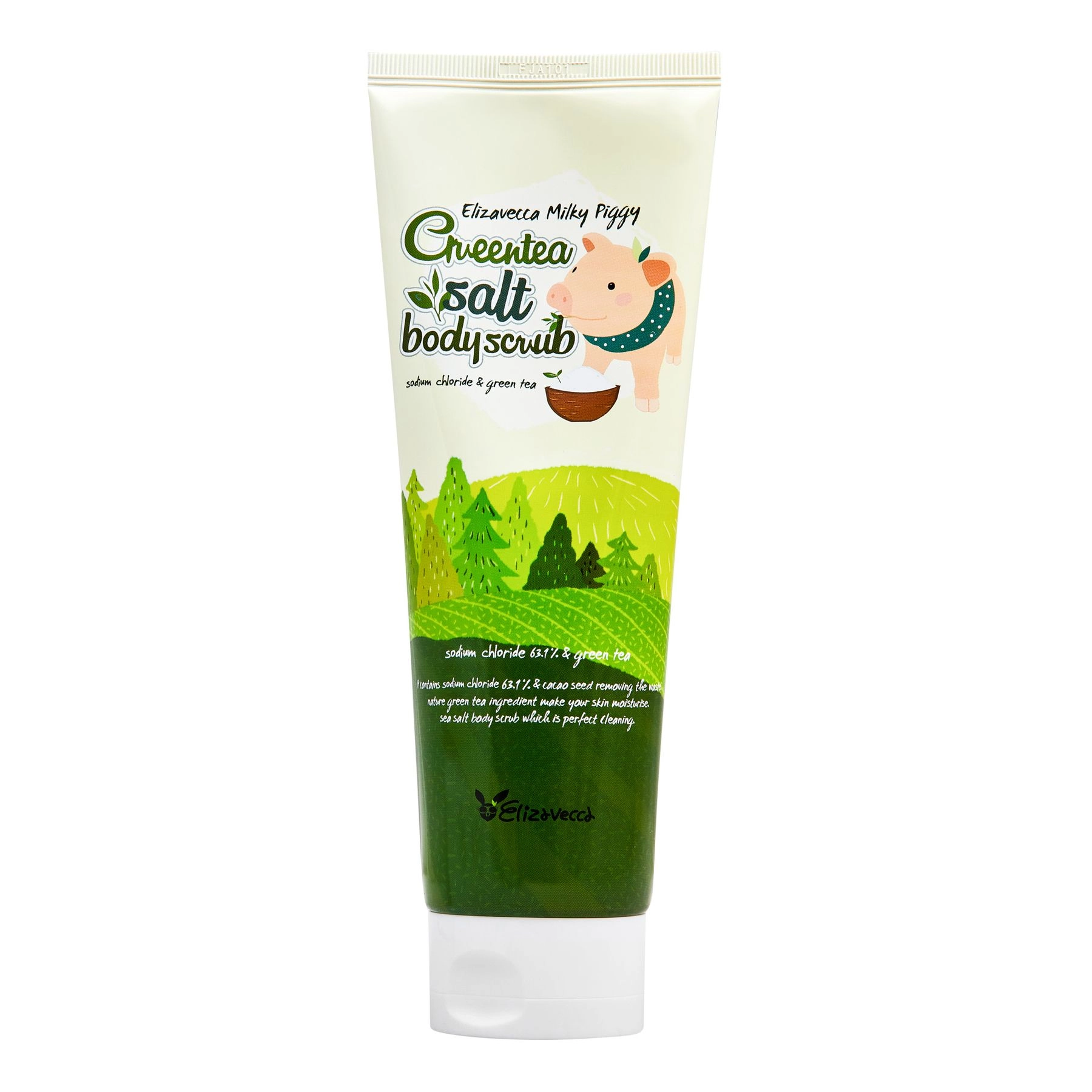 [Elizavecca] Скраб для тела МОРСКАЯ СОЛЬ/ЗЕЛЕНЫЙ ЧАЙ Greentea Salt Body Scrub, 300 гр
