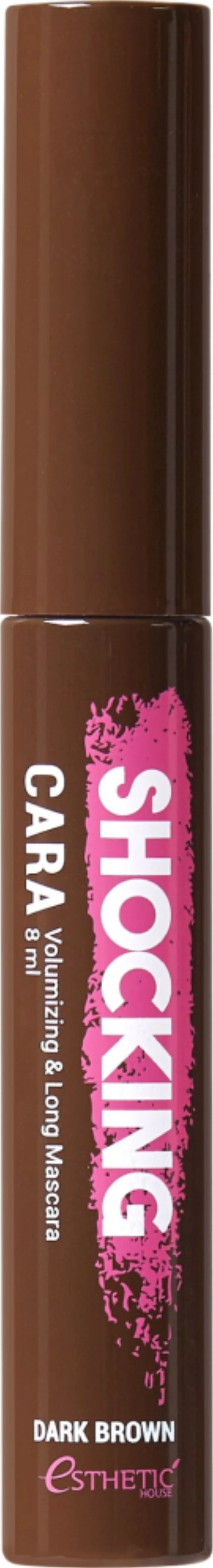 [ESTHETIC HOUSE] Тушь для ресниц КОРИЧНЕВАЯ Shocking Cara Volumizing&Long Mascara (Dark Brown), 8 мл