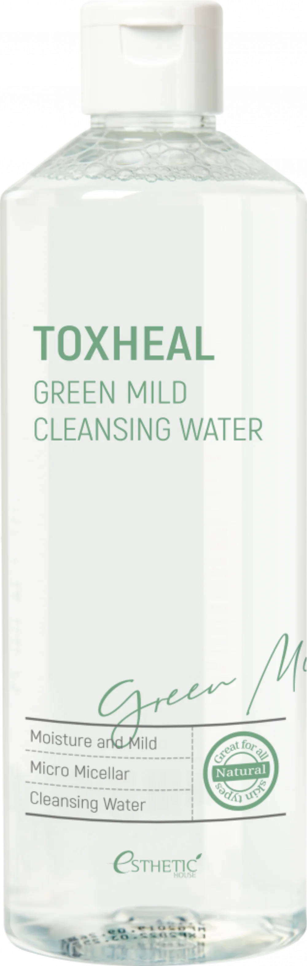 [ESTHETIC HOUSE] Жидкость для снятия макияжа TOXHEAL Green Mild Cleansing Water, 530 мл