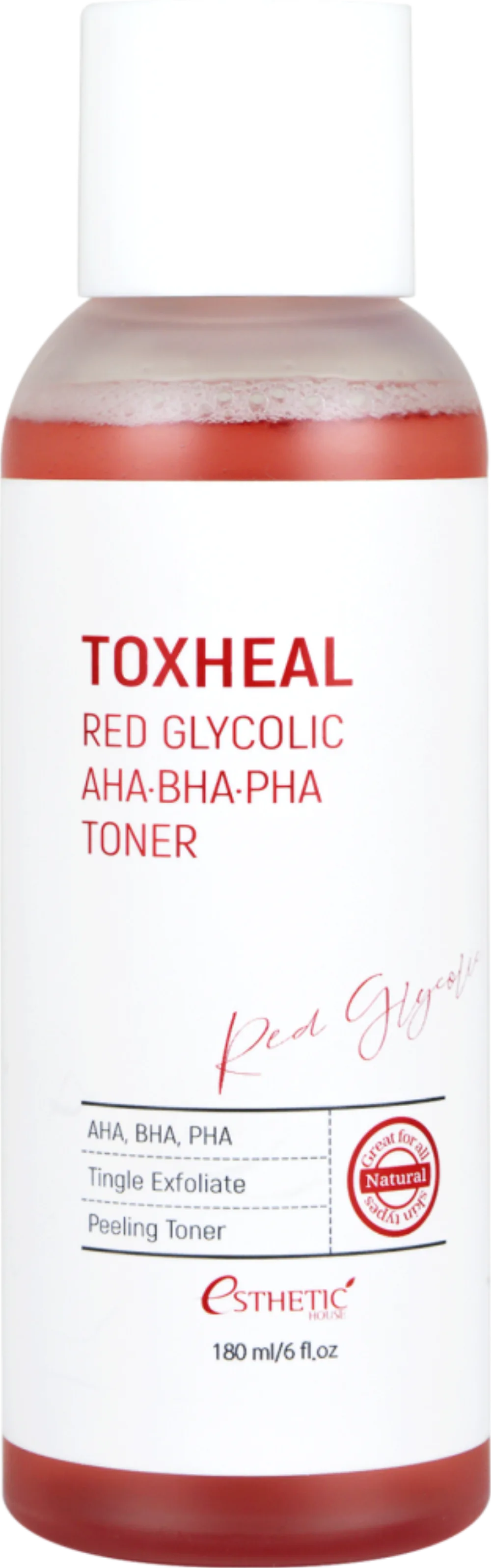 [ESTHETIC HOUSE] Тонер для лица TOXHEAL RED GLYCOLIC AHA, BHA, PHA TONER, 180 мл