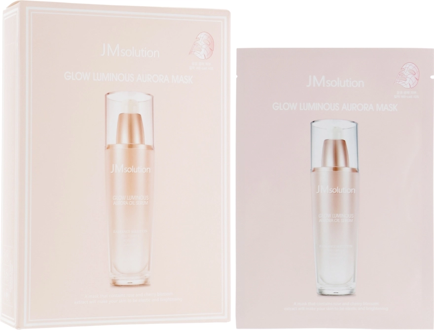 [JMSOLUTION] НАБОР Тканевая маска С ЖЕМЧУГОМ Glow Luminous Aurora Mask, 10 шт*30мл