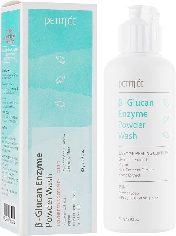 [PETITFEE] Очищающая энзимная пудра БЕТА-ГЛЮКАН β-Glucan Enzyme Powder Wash, 80 гр