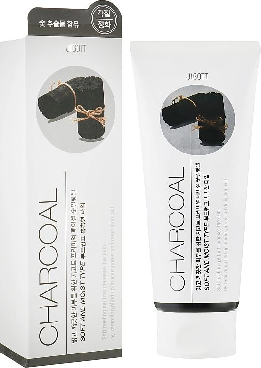 [JIGOTT] Гель-пилинг для лица УГОЛЬ Premium Facial CHARCOAL Peeling Gel, 180 мл