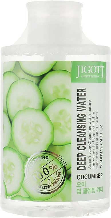[JIGOTT] Жидкость для снятия макияжа ЭКСТРАКТ ОГУРЦА CUCUMBER Deep Cleansing Water, 530 мл