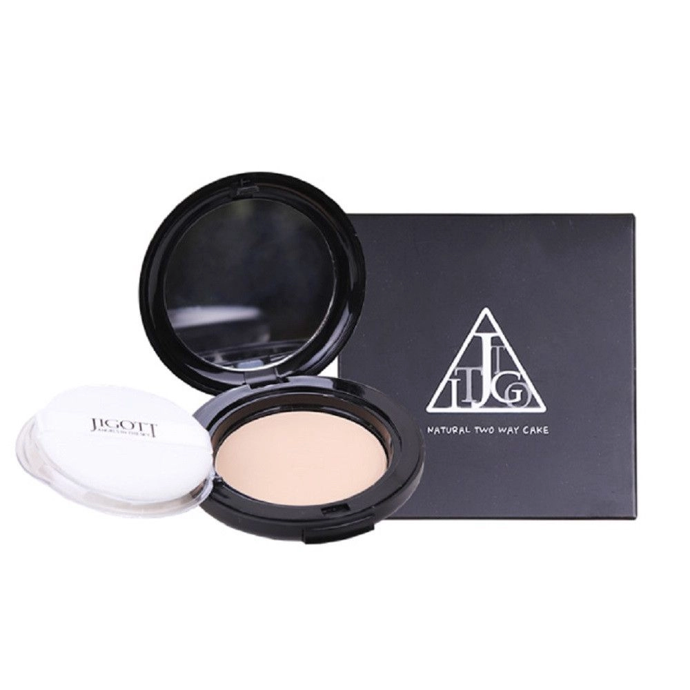 [JIGOTT] Компактная пудра для лица NATURAL TWO WAY CAKE (21 - NUDE BEIGE), 12 гр